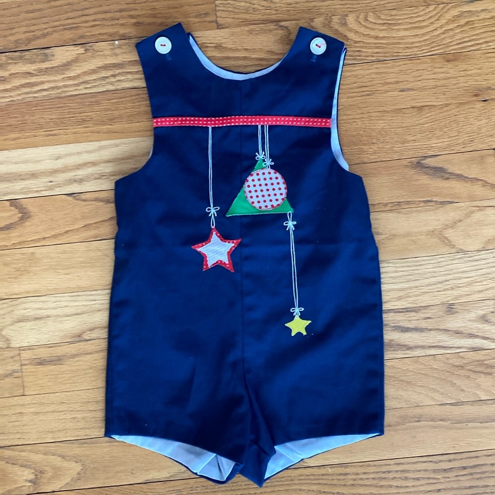 Vintage Chocolate Soup Christmas Shortall | Size 4T